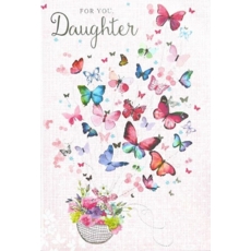 BIRTHDAY CARDS,Daughter 6's Butterflies