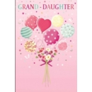 BIRTHDAY CARDS,Granddaughter Balloons & Floral
