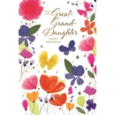 BIRTHDAY CARDS,Great Grand'dtr 6's Floral Butterflies