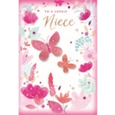 GREETING CARDS,Niece 6's Floral Butterflies