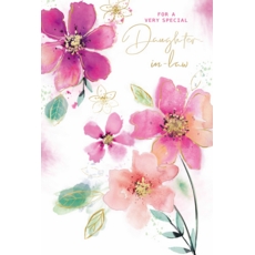 BIRTHDAY CARDS,Daughter in Law Flowers