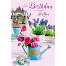 BIRTHDAY CARDS,6's Floral Vases
