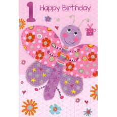 AGE 1 CARDS, 6's Female Craft Butterfly