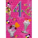 AGE 4 CARDS,Female 6's Ice Cream Sundae's