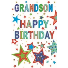 BIRTHDAY CARDS,Grandson 6's Stars