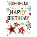 BIRTHDAY CARDS,Son in Law 6's Text & Stars