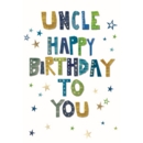BIRTHDAY CARDS,Uncle 6's Stars & Text