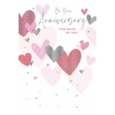ANNIVERSARY CARDS,Your 6's Floral Hearts
