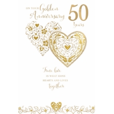 ANNIVERSARY CARDS,Your Golden 6's Hearts