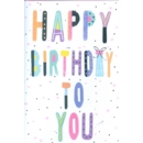BIRTHDAY CARDS,6's Text & Hearts
