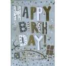 BIRTHDAY CARDS,6's Multicoloured Stars & Dots