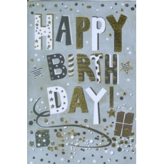 BIRTHDAY CARDS,6's Multicoloured Stars & Dots