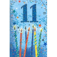 AGE 11 CARDS,Male 6's Candles