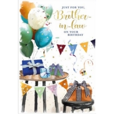 BIRTHDAY CARDS,Brother in Law 6's Balloons/Presents