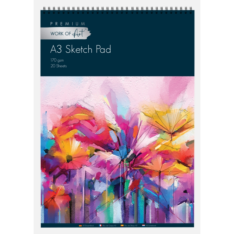 SKETCH BOOK,Spiral A3 170gsm 20 Sheet