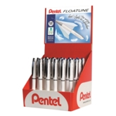 ROLLERBALL PEN,FLOATUNE 0.8mm Blue & Black Asst CDU (Pentel)