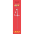 SPARKLER,Numeral 4 H/pk 7in