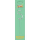 SPARKLER,Numeral 5 H/pk 7in