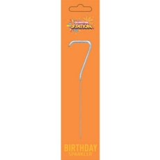 SPARKLER,Numeral 7 H/pk 7in