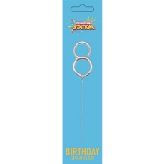 SPARKLER,Numeral 8 H/pk 7in
