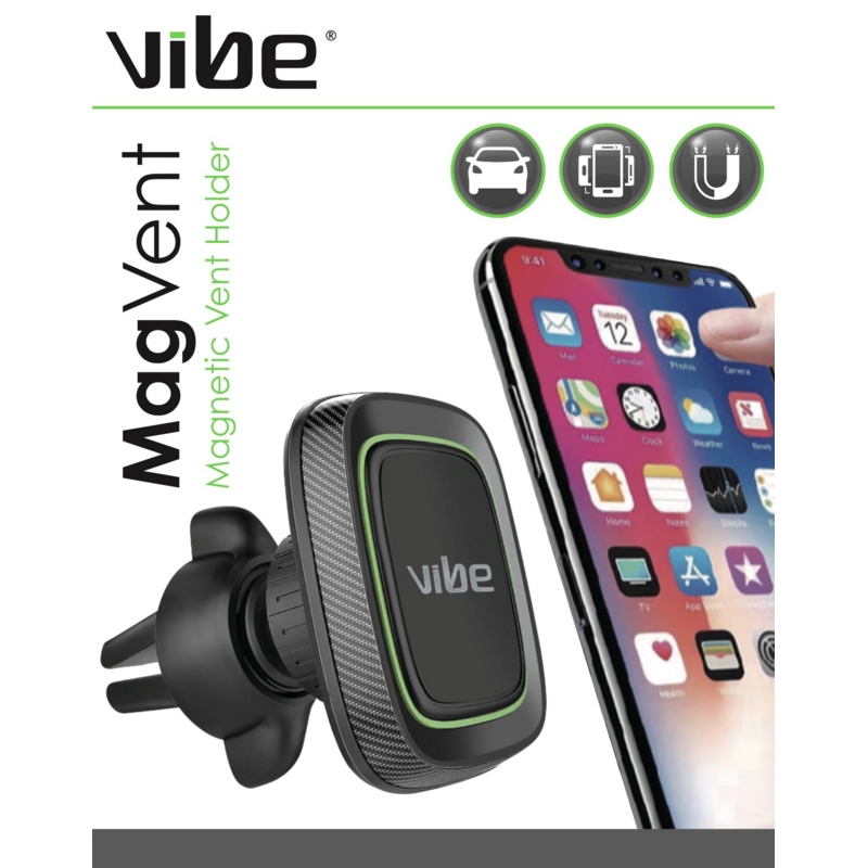 MAGNETIC In-Car PHONE HOLDER, Vibe Mag Vent, Boxed H/pk