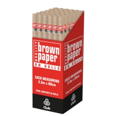 KRAFT PAPER ROLLS,CLUB PARCEL WRAP 69cm x 2.5m