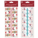 CARD HOLDER,Santa/Snowman Assorted Wooden Pegs 18's H/pk