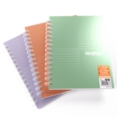 NOTEBOOK,Luxpad A5+ T/Wire Punched & Perforated, 3 Asst