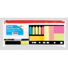 STUDY REVISION SET in Clear Pencil Case, 32  x 12cm