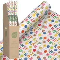ROLLWRAP,3m, Eco Nature Hip Hip Hooray Balloon Design