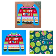 BOXED CARDS,Ultra Violet Christmas Jumper 10's 2 Asst.