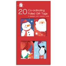XMAS TAGS,Santa & Friends 20's H/pk