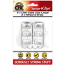 SMART CLIPS,Clear 6's with 8 Strips. Large Removable I/cd