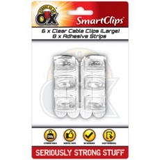 SMART CLIPS,Clear 6's with 8 Strips. Large Removable I/cd