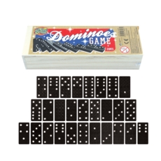 DOMINOES,Black in Wooden Box