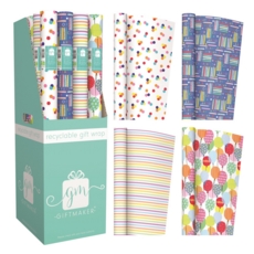 ROLLWRAP,3m,Birthday, 4 Asst. Unisex designs. YAQGW20E