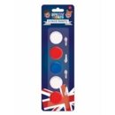 FACE PAINT,MAKE UP, Red, White & Blue 5's Union Jack I/cd