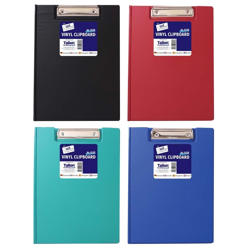 CLIPBOARD, A4 Foldover 4 Asst. Colours