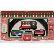 TRAIN SET,Xmas Express Bxd 9 Pieces 183cm B/op