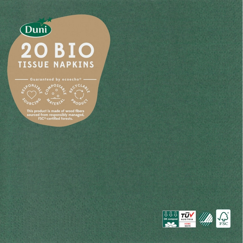 NAPKINS,33/3ply Dark Green 20