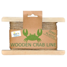CRAB LINE,Eco Wooden,15cm With Hessian Bait Bag & 10m Line.