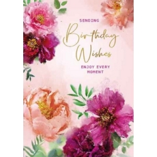 BIRTHDAY CARDS,6's Floral