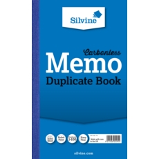 DUPLICATE BOOK,Carbonless 8.25x5/206x125mm (Silvine)