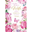 BIRTHDAY CARDS,Wife 6's Floral