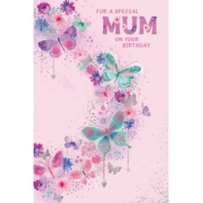 BIRTHDAY CARDS,Mum 6's Floral Butterflies