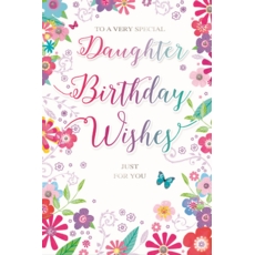 BIRTHDAY CARDS,Daughter 6's Floral
