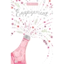 GREETING CARDS,Engagement 6's Floral Popping Bubbly Bottle