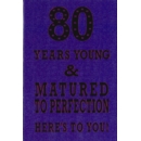 AGE 80 CARDS,6's Male Text