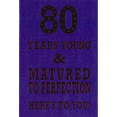 AGE 80 CARDS,6's Male Text