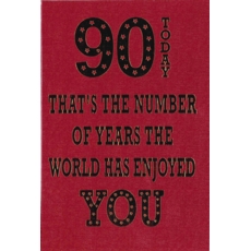 AGE 90 CARDS,6's Male Text
